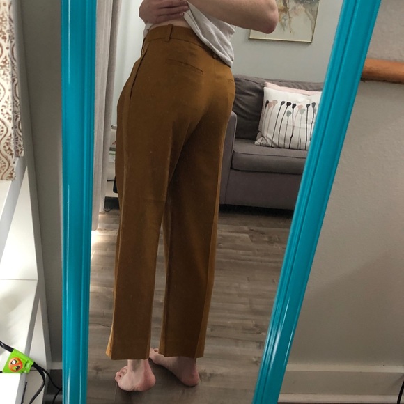 J. Crew mustard cropped wide leg trousers - Picture 7 of 8